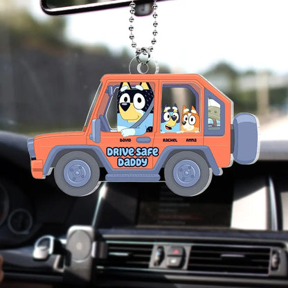 Family - Drive Safe - Personalized Acrylic Car Ornament Keychain The Next Custom Gift