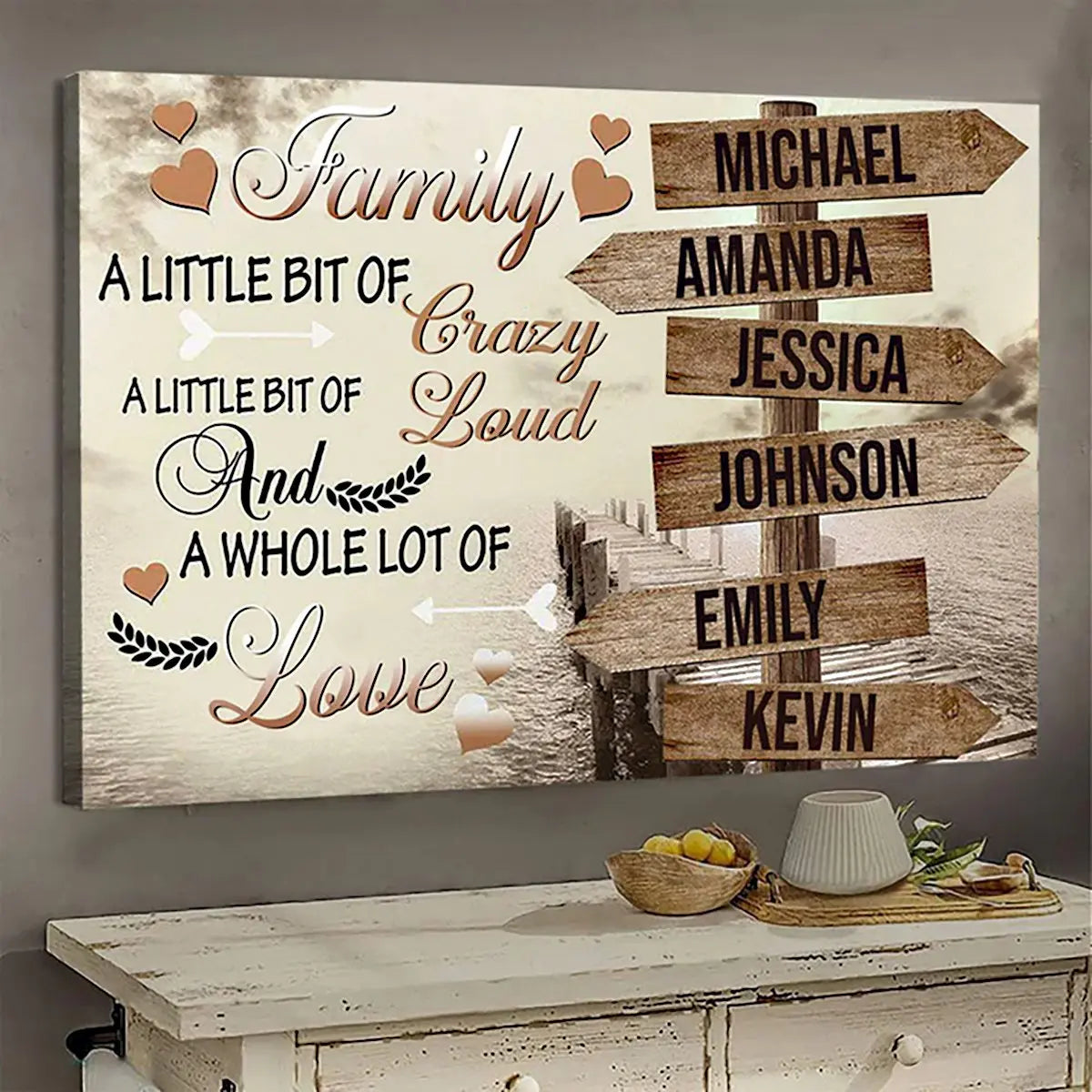 Family - Family A Little Bit Of Crazy - Personalized Poster Poster The Next Custom Gift