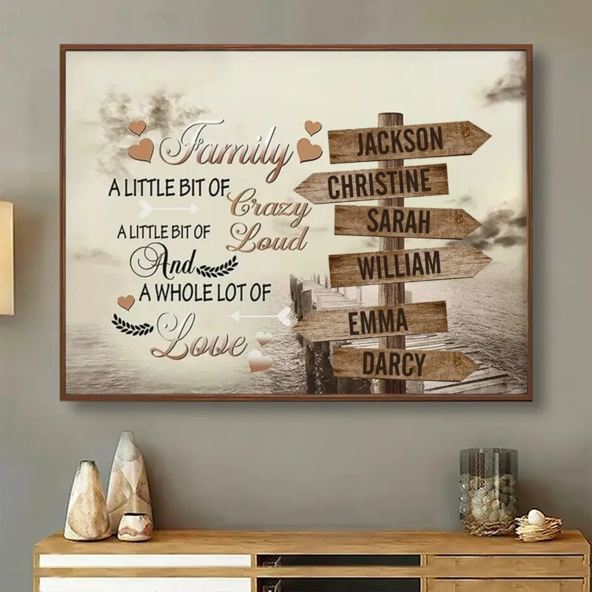 Family - Family A Little Bit Of Crazy - Personalized Poster Poster The Next Custom Gift