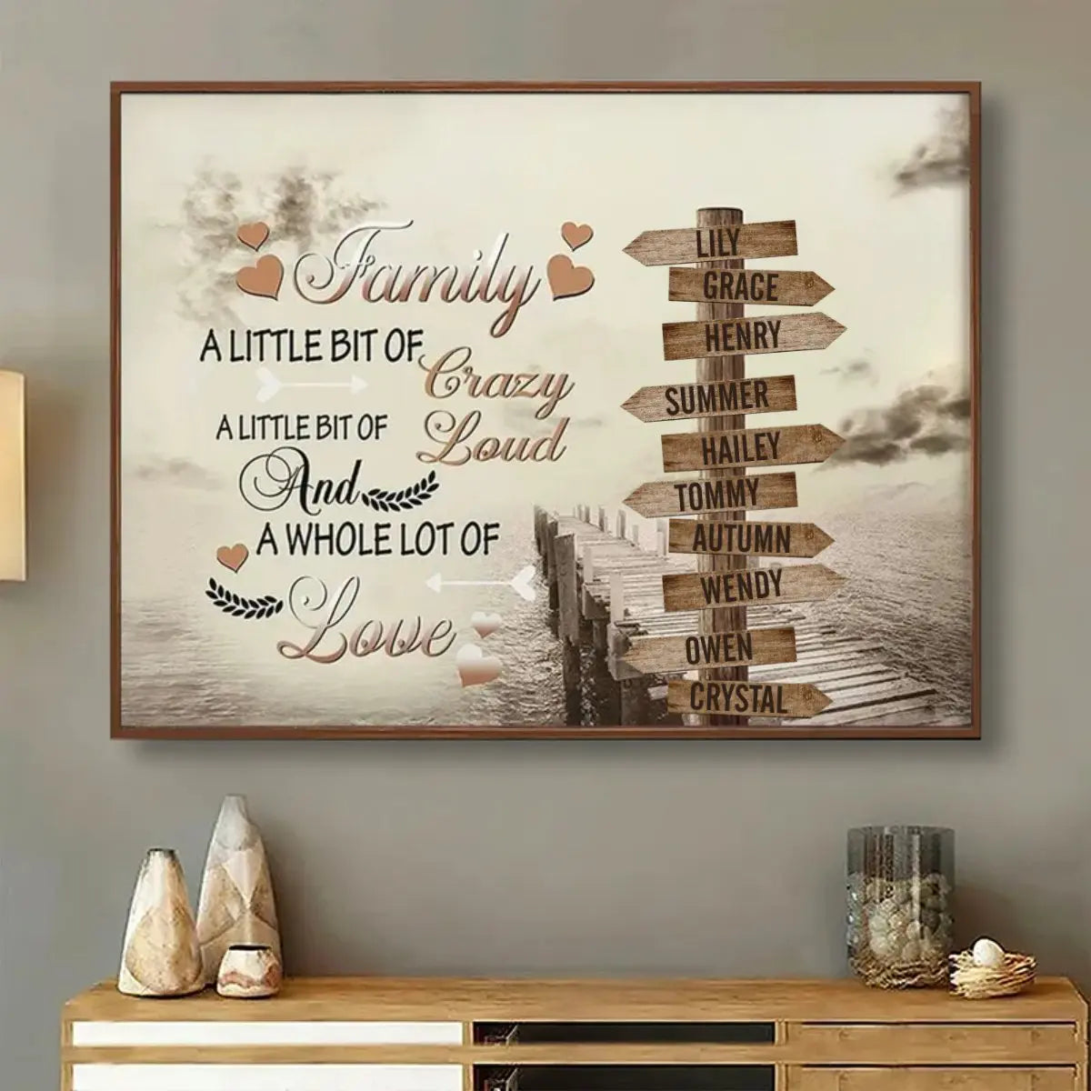 Family - Family A Little Bit Of Crazy - Personalized Poster Poster The Next Custom Gift