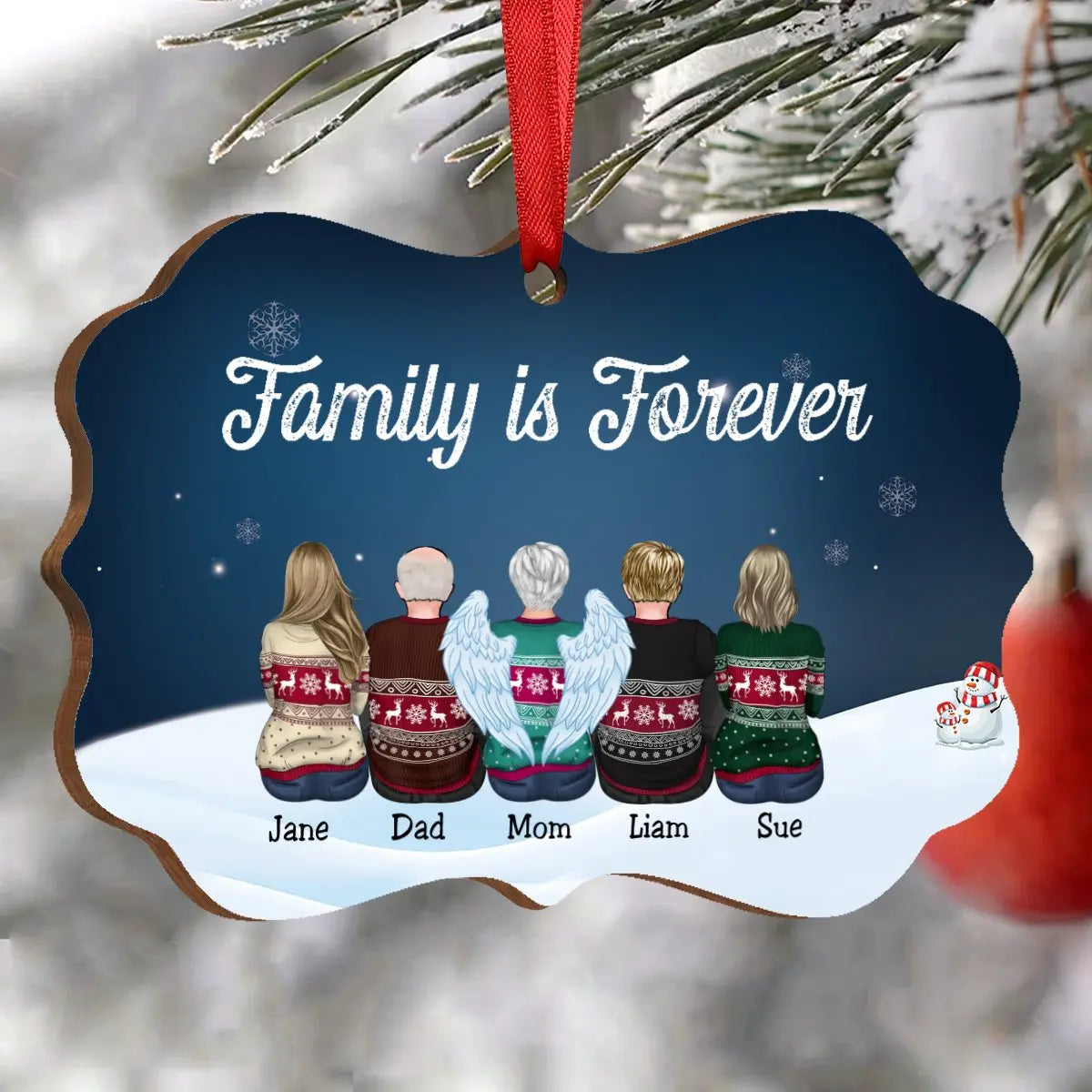 Family - Family Is Forever - Personalized Christmas Ornament