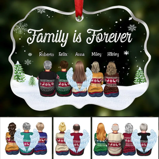 Family - Family Is Forever - Personalized Transparent Ornament (NN)