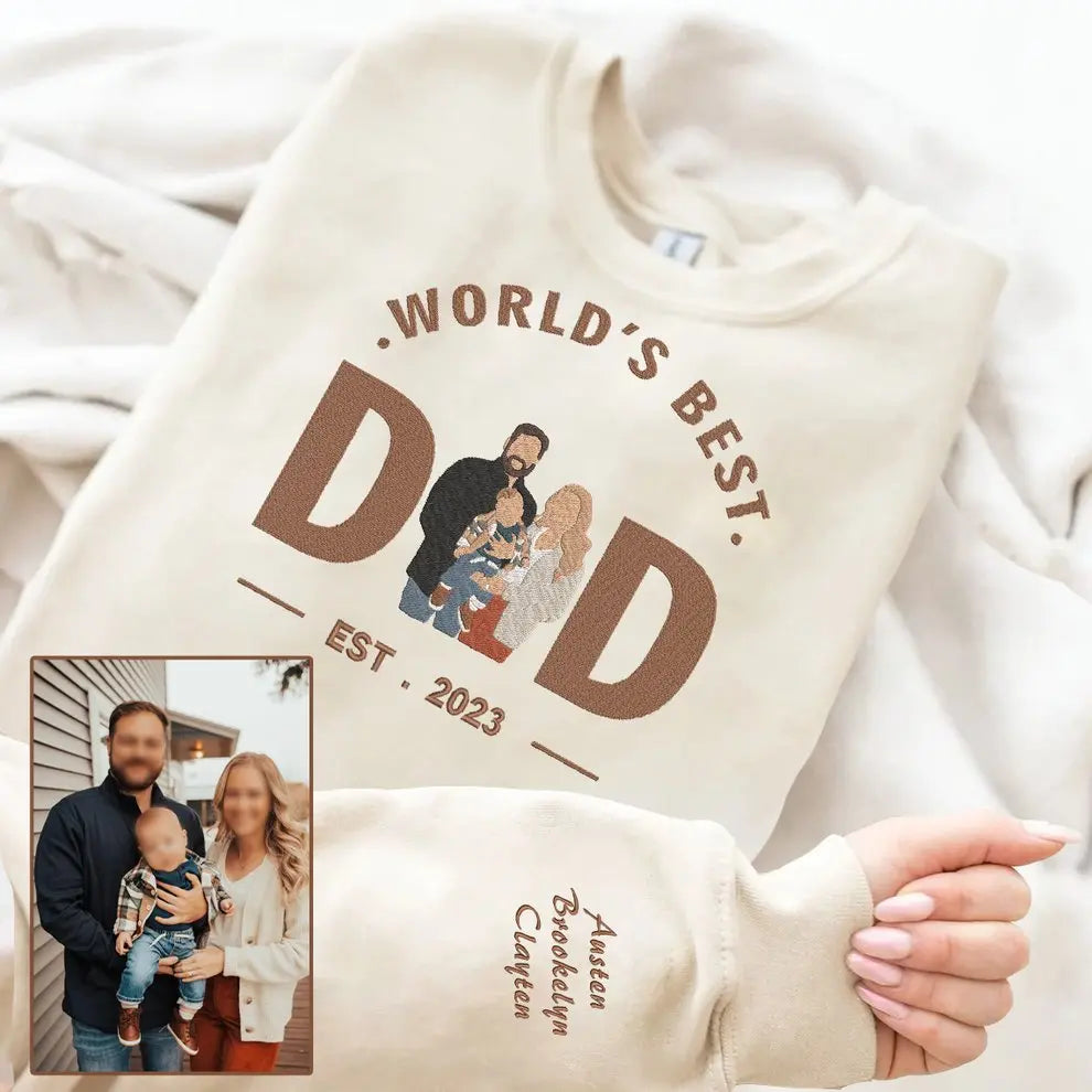 Family - Father's Day World's Best Dad - Personalized Hoodie, Sweatshirt, T-Shirt Shirts & Tops The Next Custom Gift