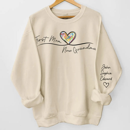 Family - First Mom And Now Grandma - Personalized Sweatshirt - The Next Custom Gift  Sweatshirt