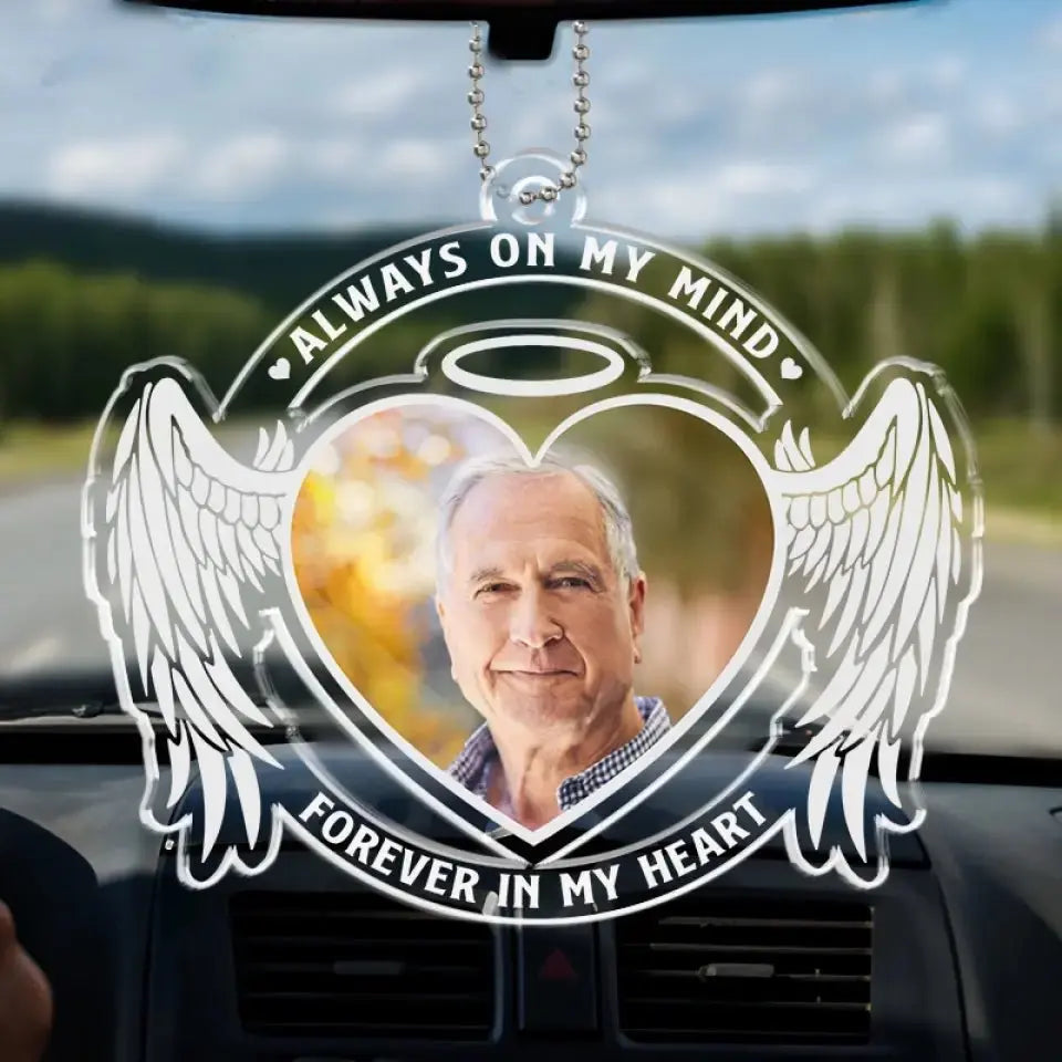 Family - Forever In Our Hearts - Personalized Car Ornament(NV) Car Ornament The Next Custom Gift