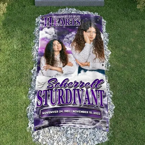 Family - Forever In Our Hearts - Personalized Grave Blanket(NV) Blanket The Next Custom Gift