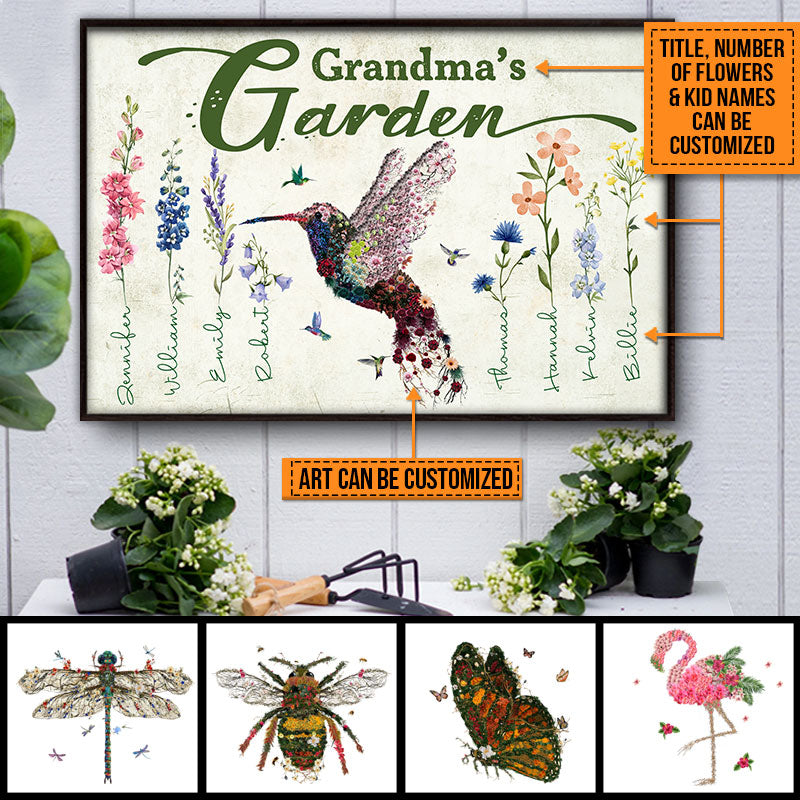 Family Garden Floral Art Flowers Kids Custom Poster