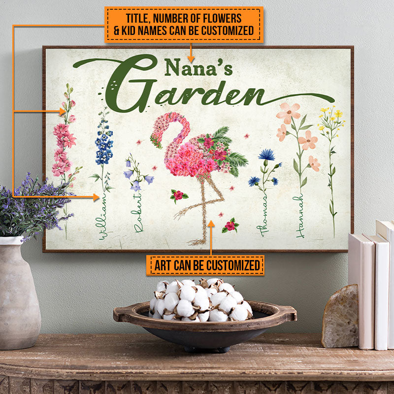 Family Garden Floral Art Flowers Kids Custom Poster