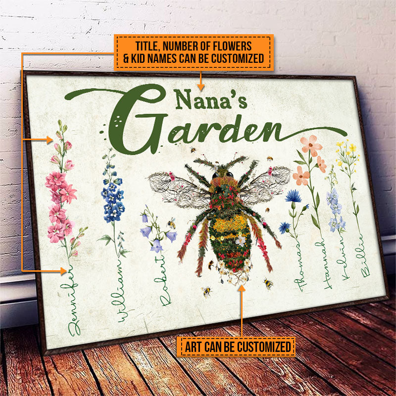 Family Garden Floral Art Flowers Kids Custom Poster