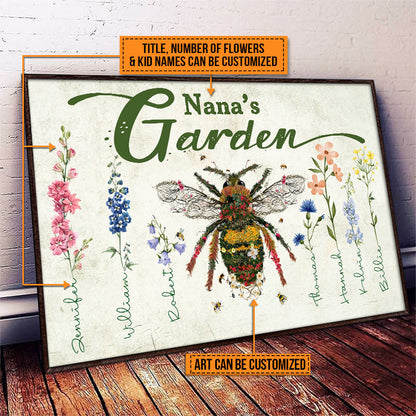 Family Garden Floral Art Flowers Kids Custom Poster