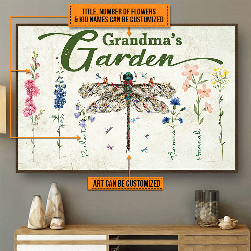 Family Garden Floral Art Flowers Kids Custom Poster