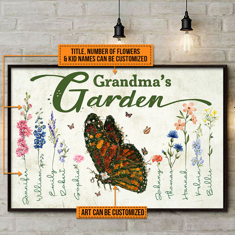 Family Garden Floral Art Flowers Kids Custom Poster