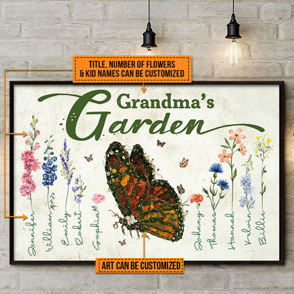 Family Garden Floral Art Flowers Kids Custom Poster