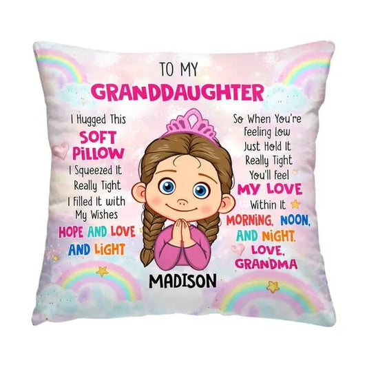 Family - Gift For Granddaughter Hug This Pillow - Personalized Pillow Pillow The Next Custom Gift