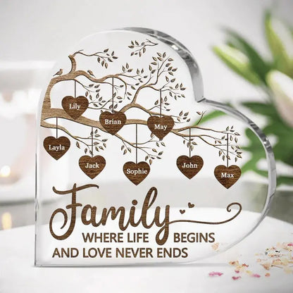 Family - Grandchildren The Greatest Blessing - Personalized Heart Shape Acrylic - Personalized Heart Shaped Acrylic (AQ) Acrylic Plaque The Next Custom Gift