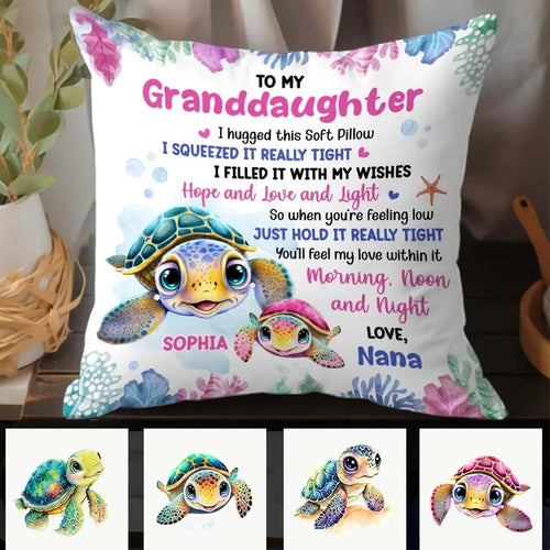 Family - Granddaughter I Hugged This Soft - Personalized Pillow(NV) Pillow The Next Custom Gift