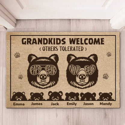 Family - Grandkids Welcome(Others Tolerated)- Personalized Doormat  The Next Custom Gift