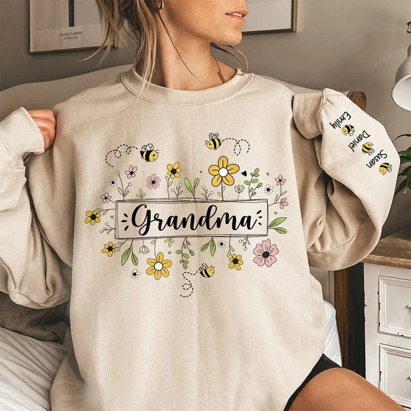 Family - Grandma Garden Full Of Love - Personalized Sweatshirt Sweatshirt The Next Custom Gift