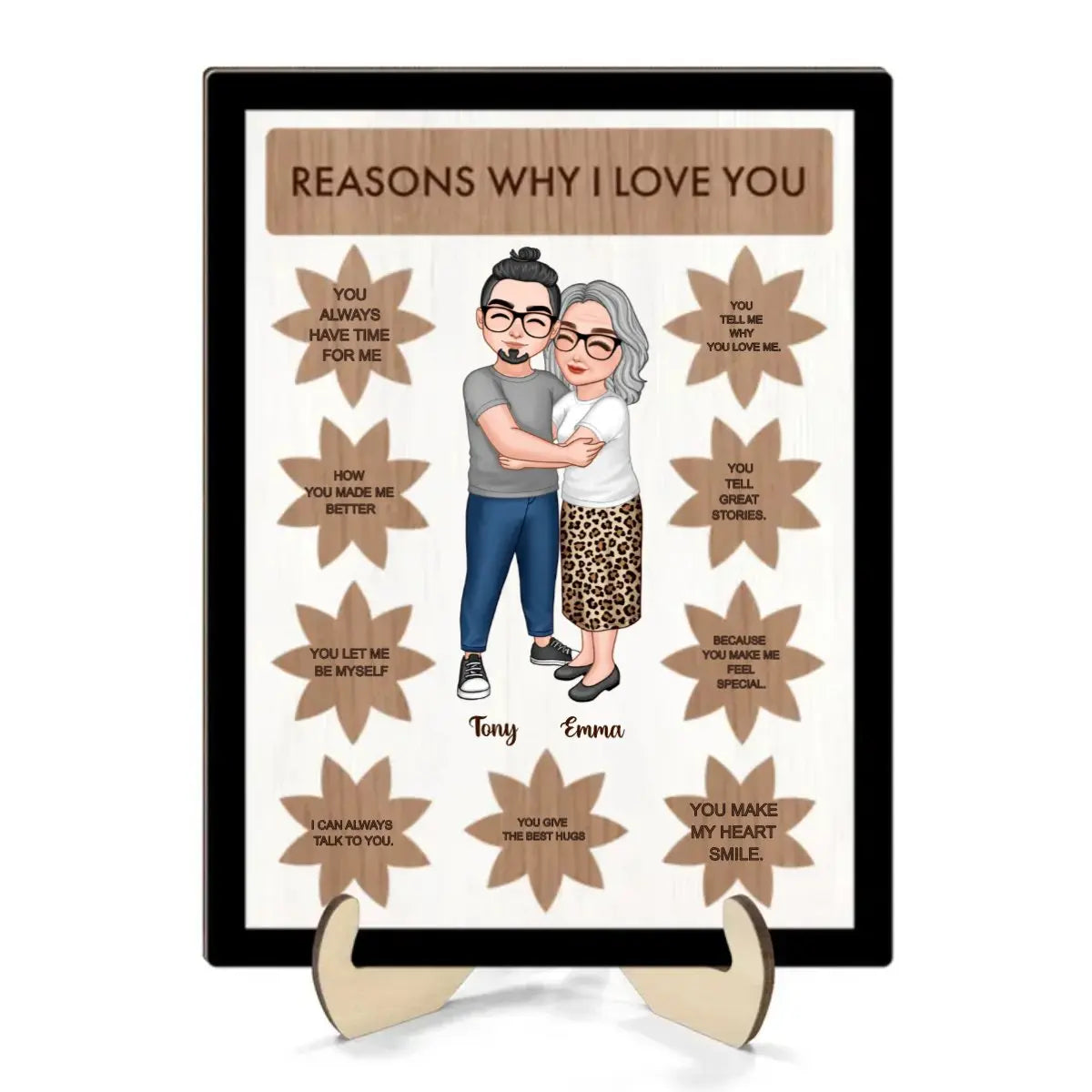 Family - Grandma Mom Reason Why I Love You Kid - Personalized 2-layer Wooden Plaque Wooden Plaque The Next Custom Gift