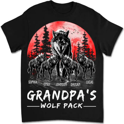 Family - Grandpa Wolf Pack - Personalized Unisex T-shirt, Hoodie, Sweatshirt Shirts & Tops The Next Custom Gift