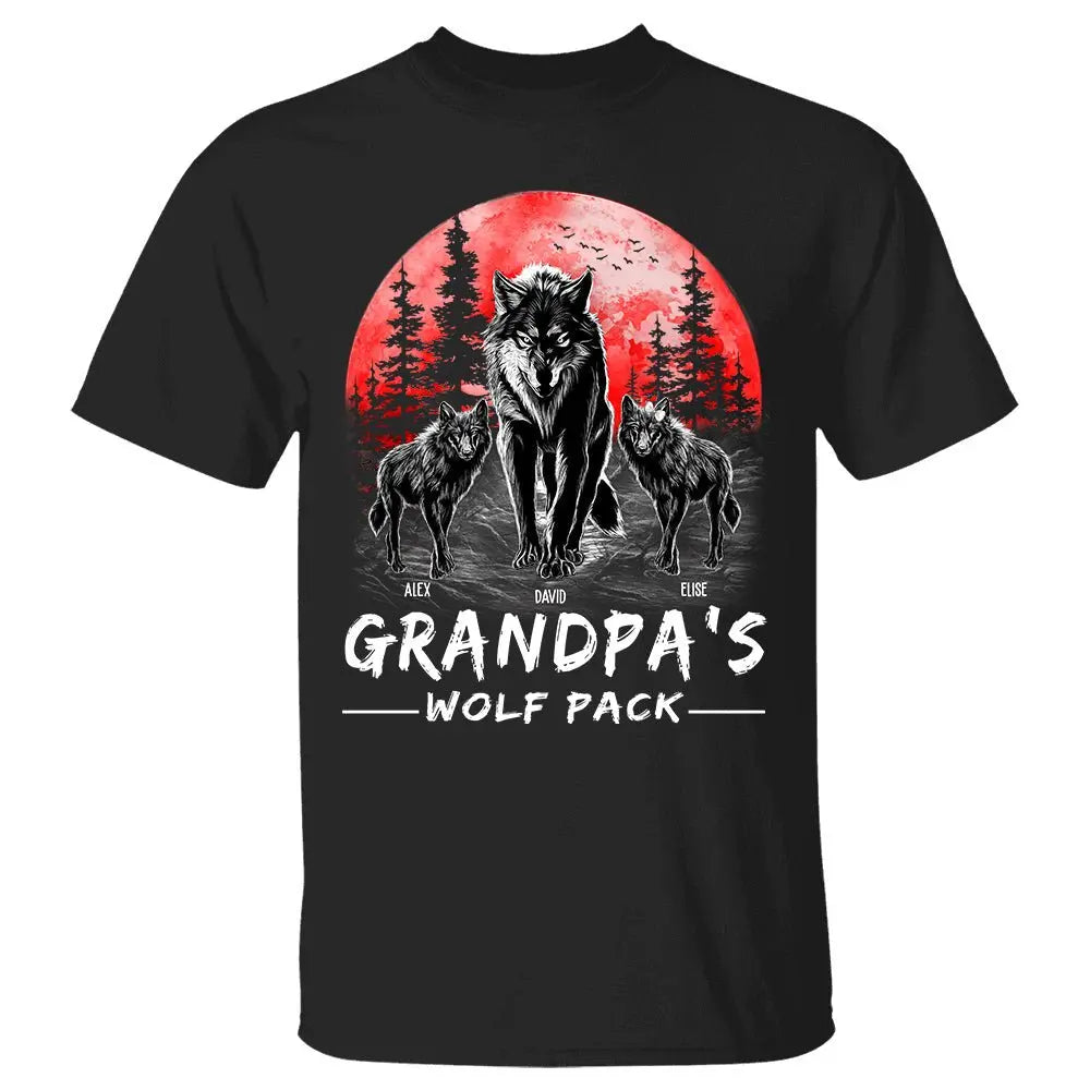 Family - Grandpa Wolf Pack - Personalized Unisex T-shirt, Hoodie, Sweatshirt Shirts & Tops The Next Custom Gift