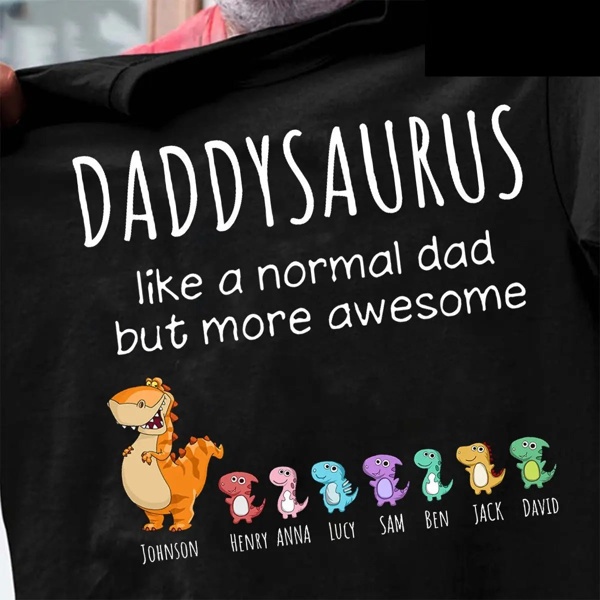 Family - Grandpasaurus And Kids - Personalized Unisex T-Shirt (HJ) T-shirt The Next Custom Gift