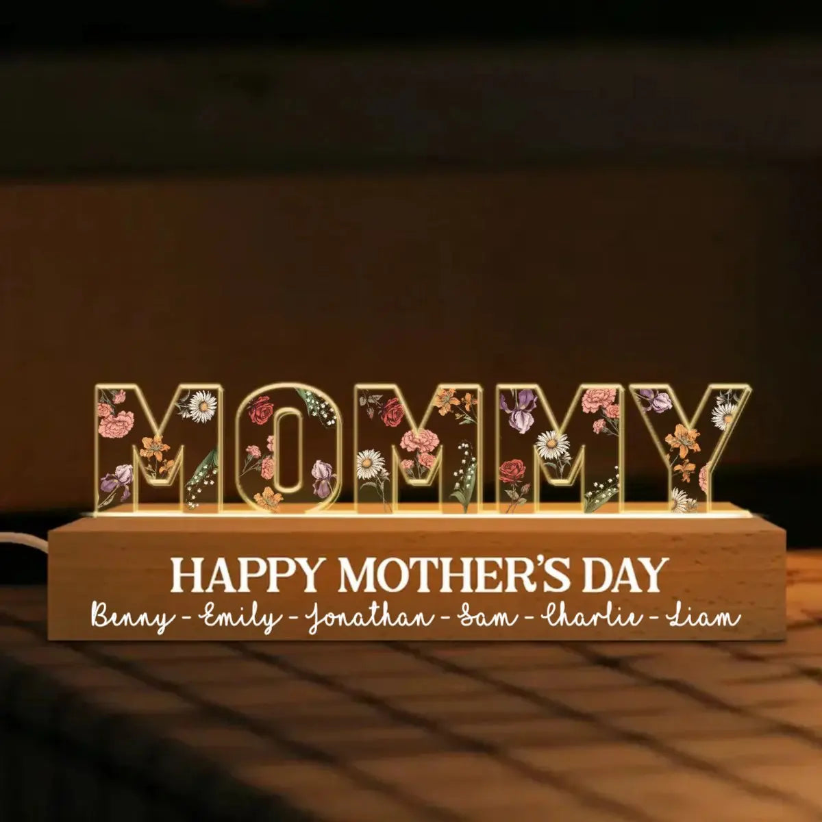 Family - Happy Mother's Day - Personalized LED Night Light LED Night Light The Next Custom Gift