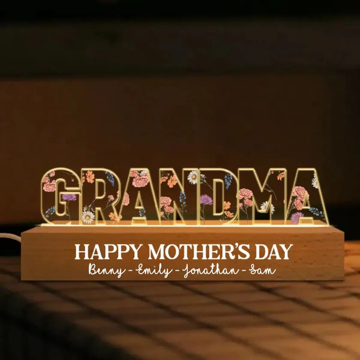 Family - Happy Mother's Day - Personalized LED Night Light LED Night Light The Next Custom Gift