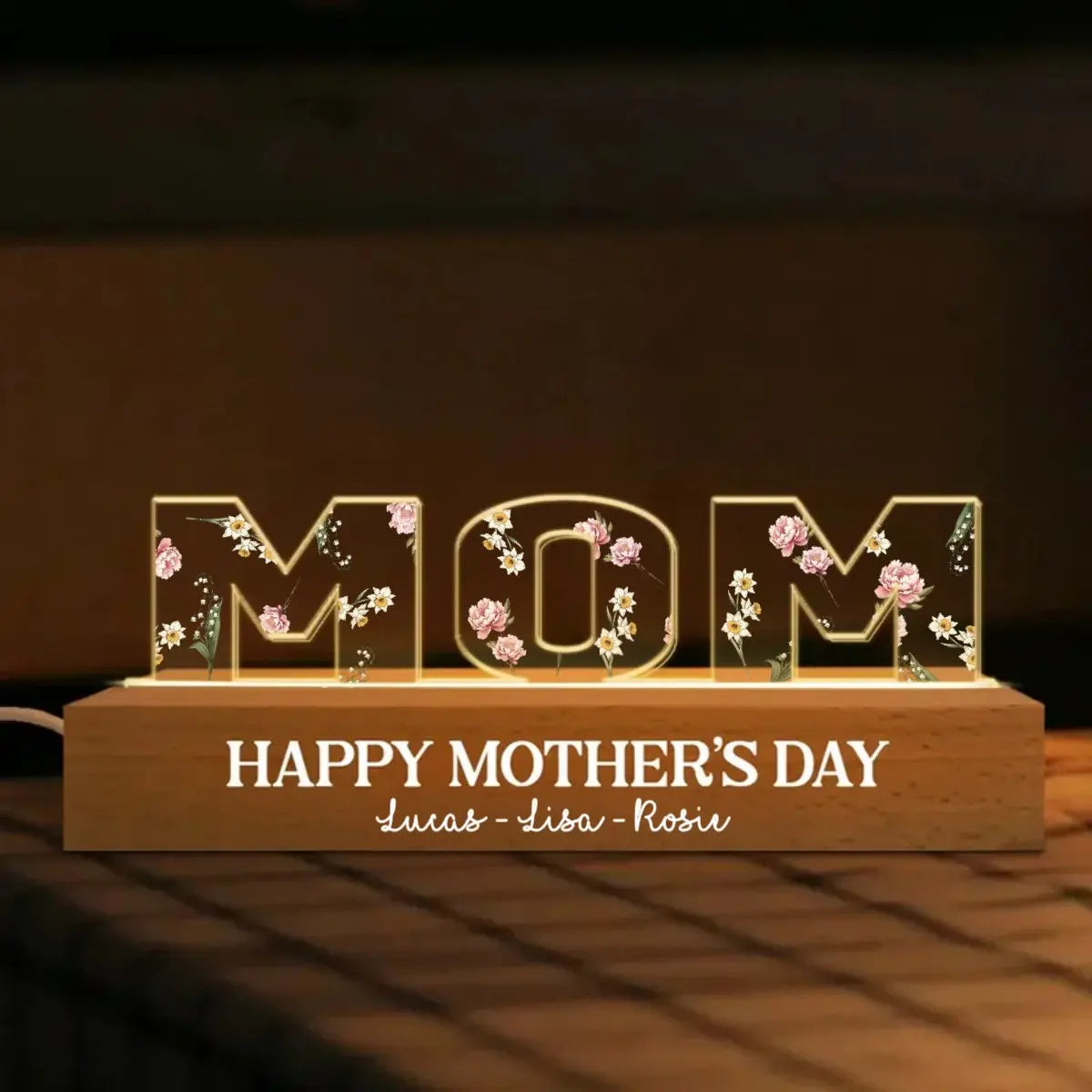 Family - Happy Mother's Day - Personalized LED Night Light LED Night Light The Next Custom Gift