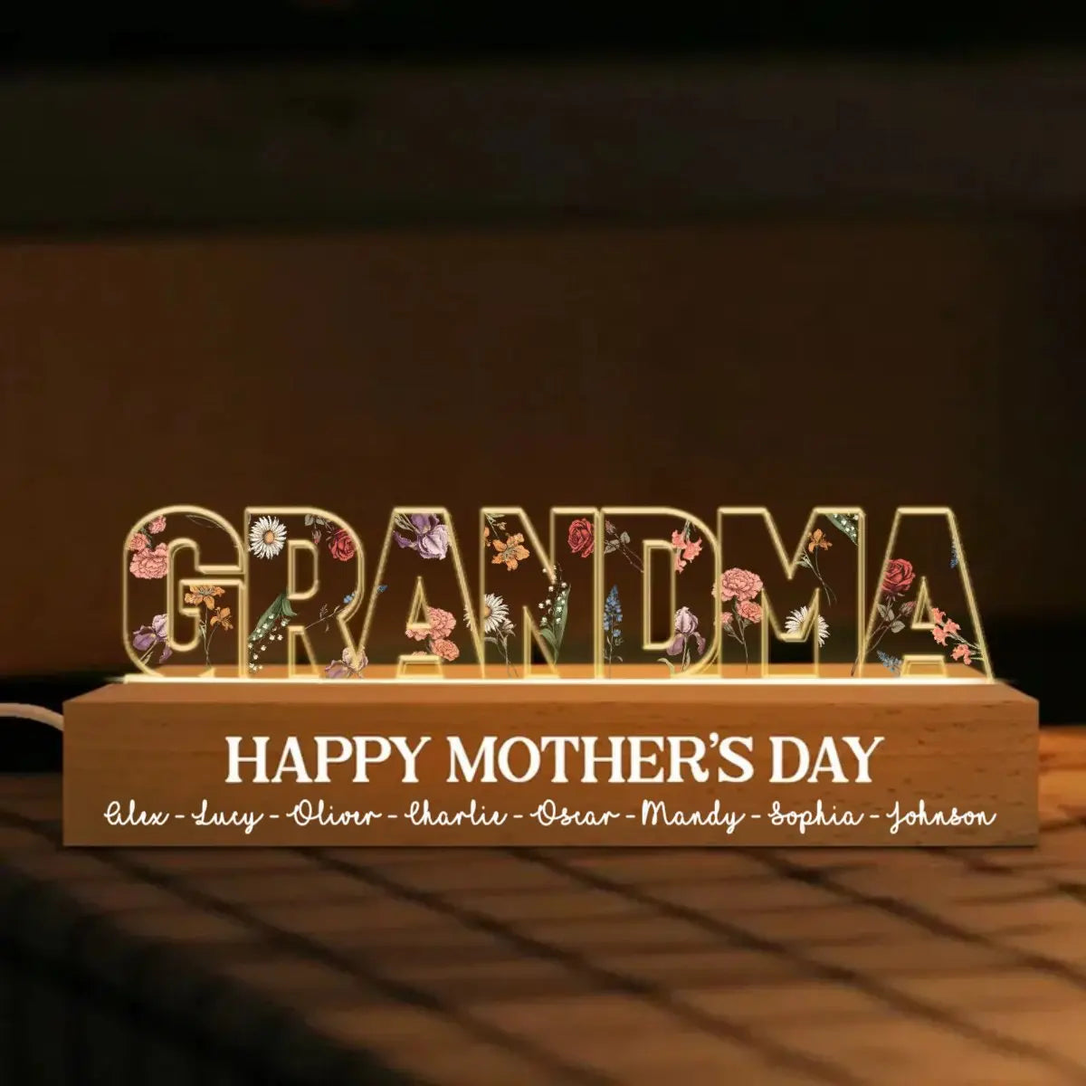 Family - Happy Mother's Day - Personalized LED Night Light LED Night Light The Next Custom Gift