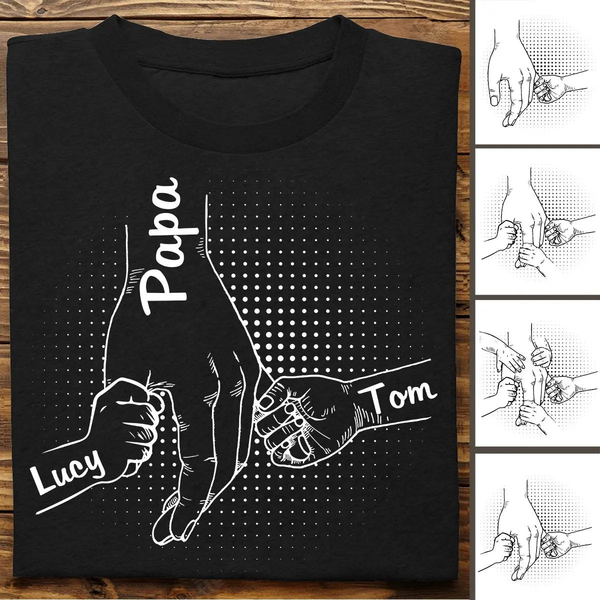 Family - Holding Family's Hands, We Are Always By Your Side V3 - Personalized Unisex T-shirt Shirts & Tops The Next Custom Gift