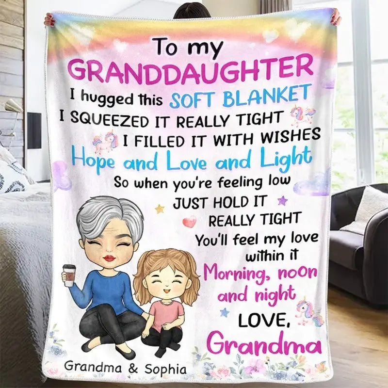 Family - Hope And Love And Light - Personalized Blanket