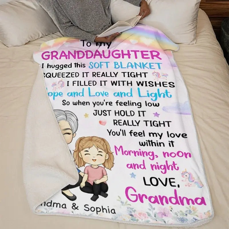 Family - Hope And Love And Light - Personalized Blanket Blanket The Next Custom Gift