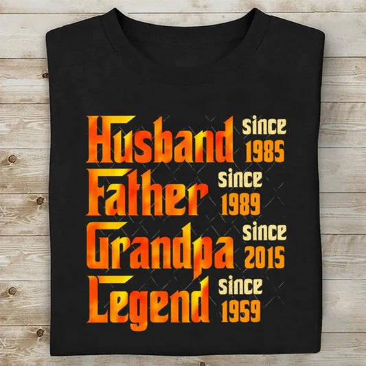 Family - Husband Father Grandpa - Personalized T-Shirt(BU)
