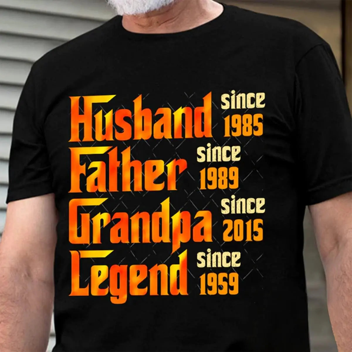 Family - Husband Father Grandpa - Personalized T-Shirt(BU) T-Shirt The Next Custom Gift