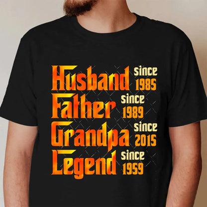 Family - Husband Father Grandpa - Personalized T-Shirt(BU) T-Shirt The Next Custom Gift