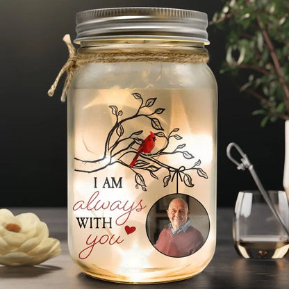 Family - I Am Always With You - Personalize Drinking Jar Drinking Jar The Next Custom Gift