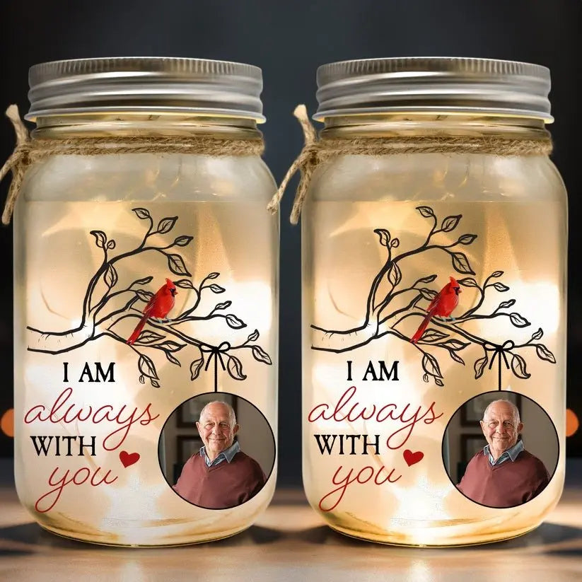 Family - I Am Always With You - Personalize Drinking Jar Drinking Jar The Next Custom Gift