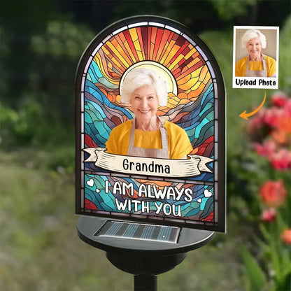 Family - I Am Always With You - Personalized Custom Photo Solar Light Solar Light The Next Custom Gift