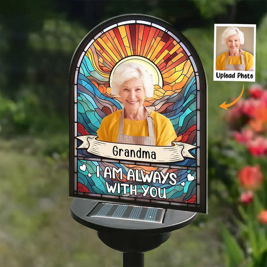 Family - I Am Always With You - Personalized Custom Photo Solar Light Solar Light The Next Custom Gift