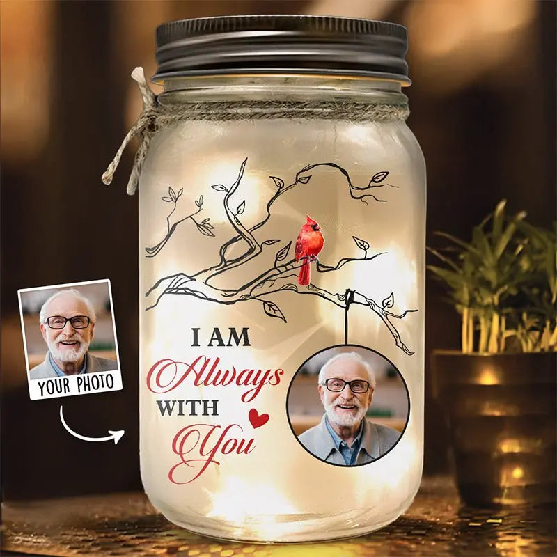 Family - I Am Always With You - Personalized Jar Light  The Next Custom Gift