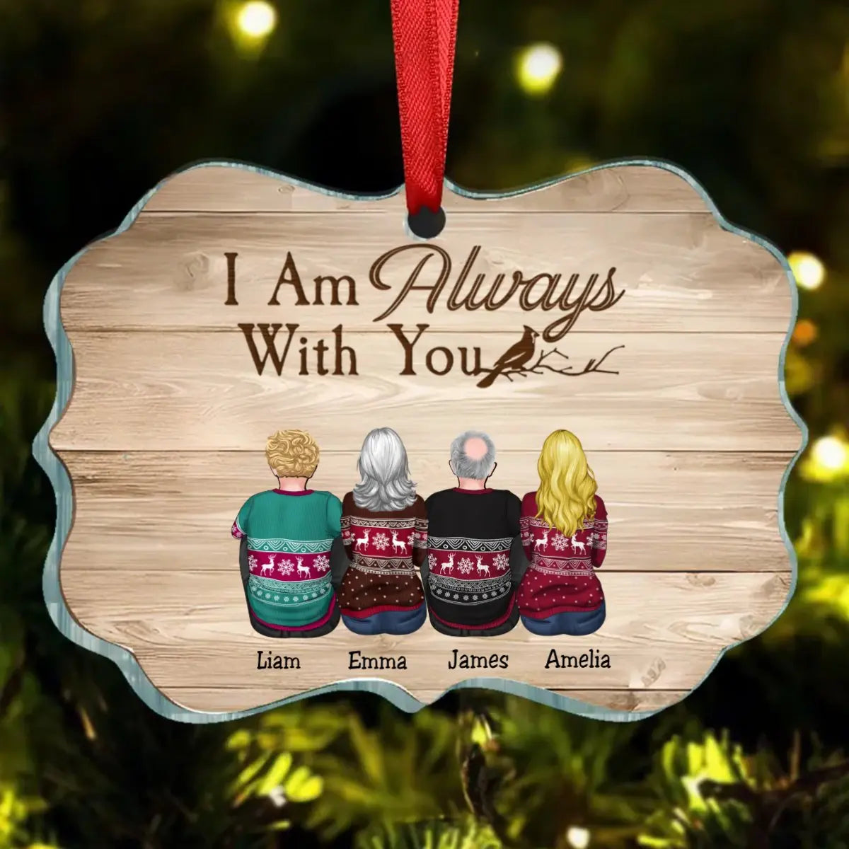 Family - I Am Always With You - Personalized Ornament