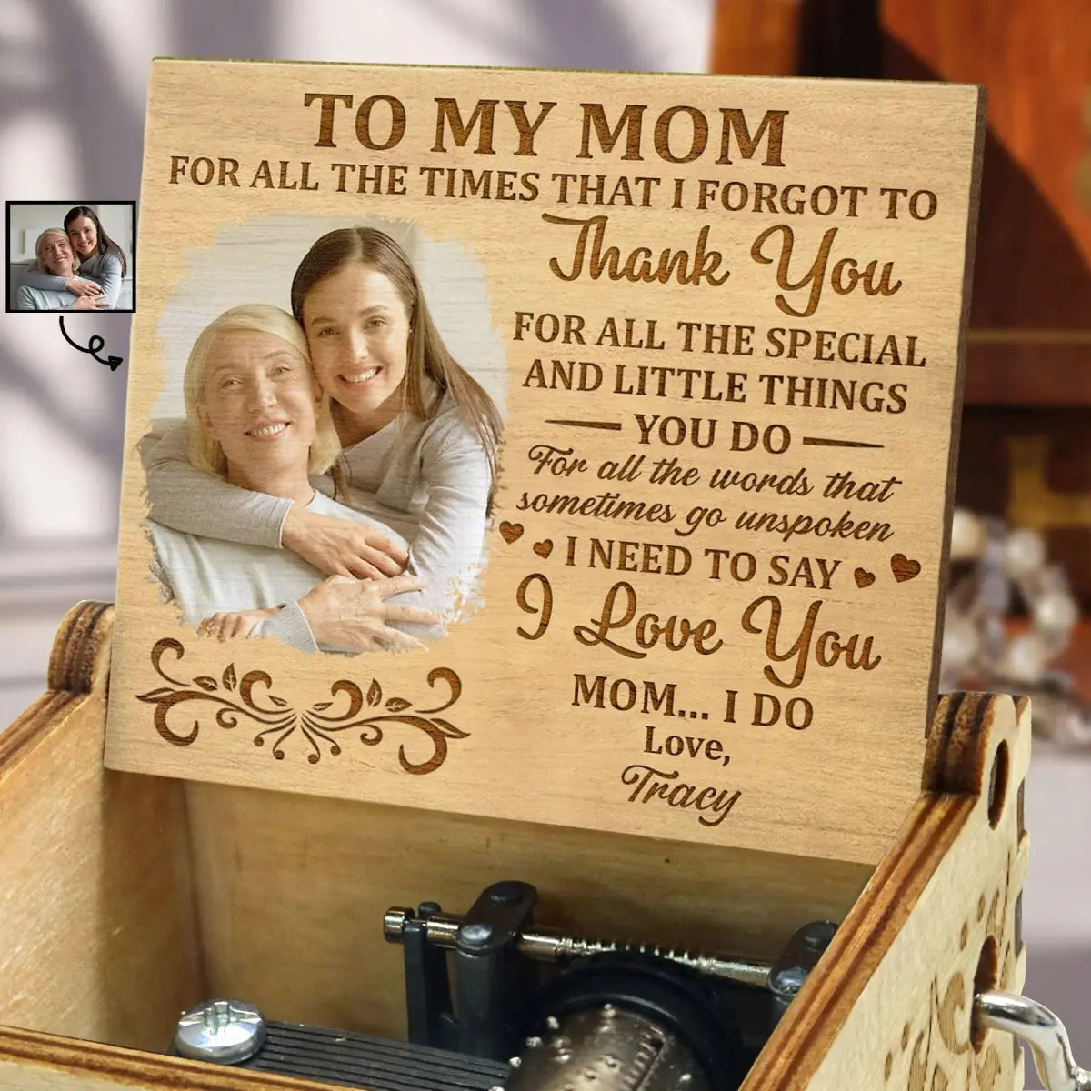 Family - I Need To Say I Love You - Couple Personalized Hand Crank Music Box(NV) Frame Light Box The Next Custom Gift