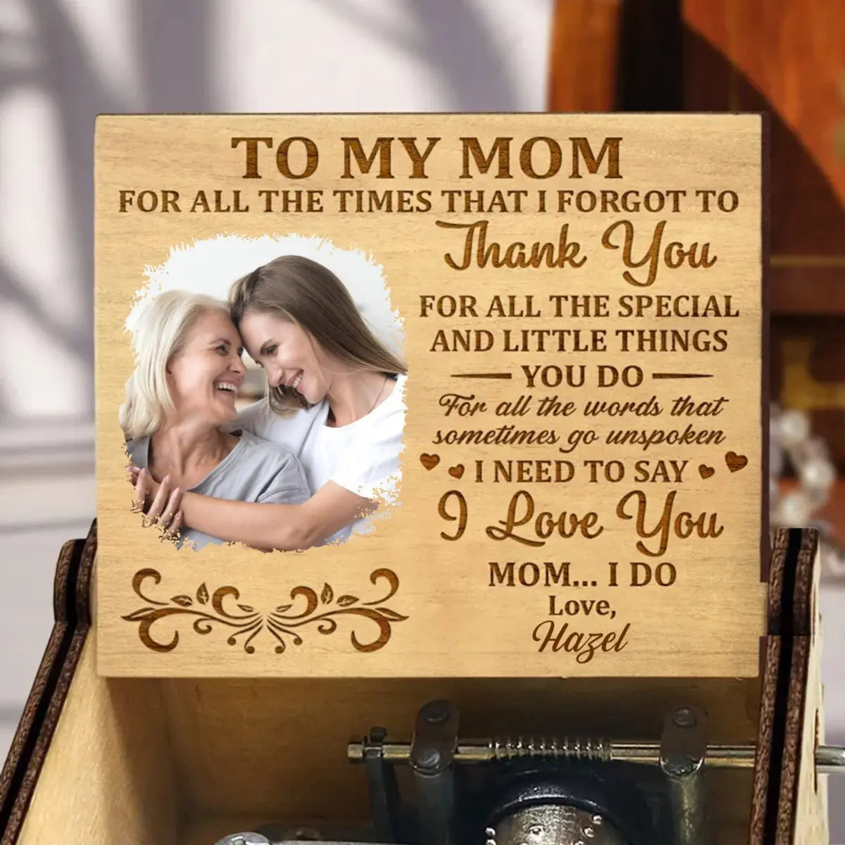 Family - I Need To Say I Love You - Couple Personalized Hand Crank Music Box(NV) Frame Light Box The Next Custom Gift