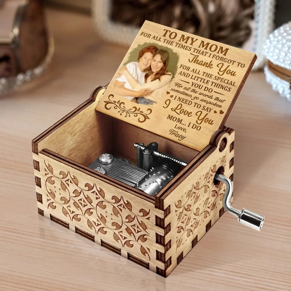 Family - I Need To Say I Love You - Couple Personalized Hand Crank Music Box(NV) Frame Light Box The Next Custom Gift