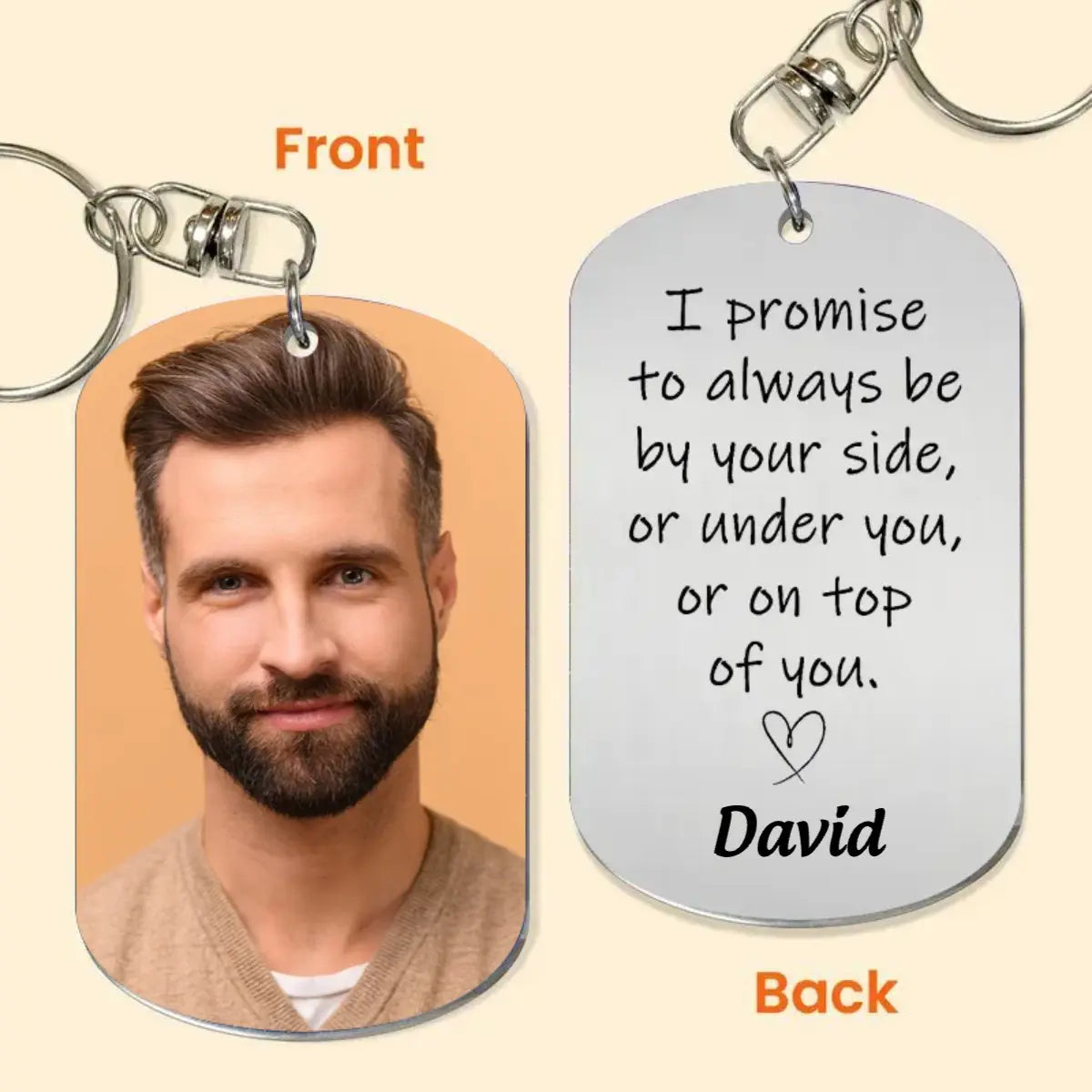 Family - I Promise To Always Be By Your Side - Personalized Stainless Steel Keychain Keychain The Next Custom Gift