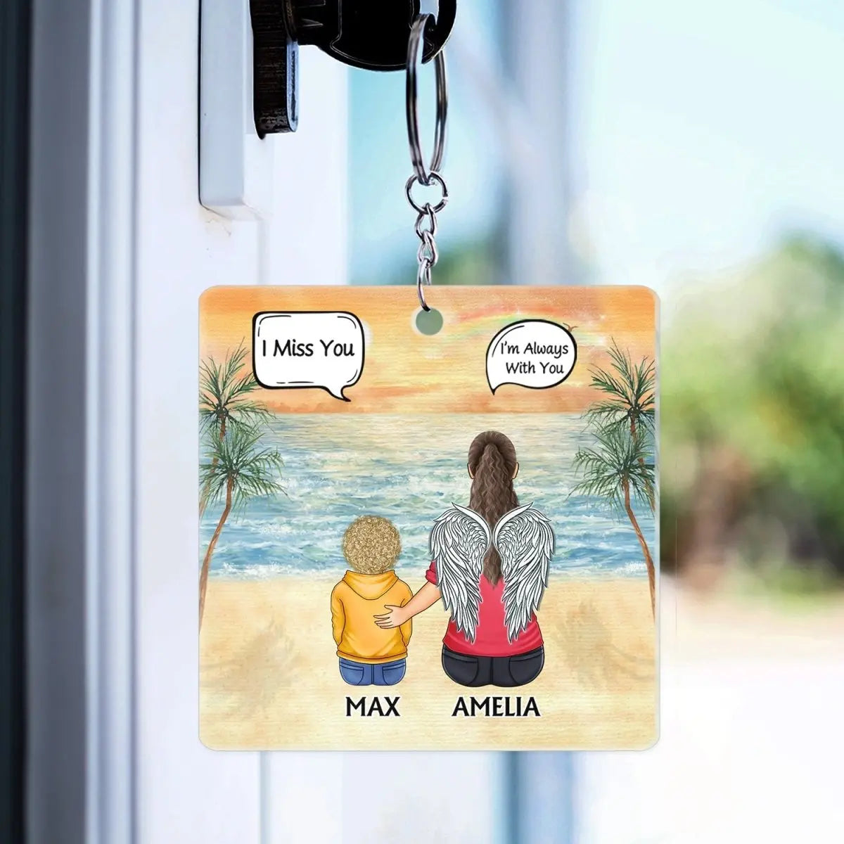 Family - I Will Carry You With Me Until I See You Again - Personalized Acrylic Keychain Keychain The Next Custom Gift