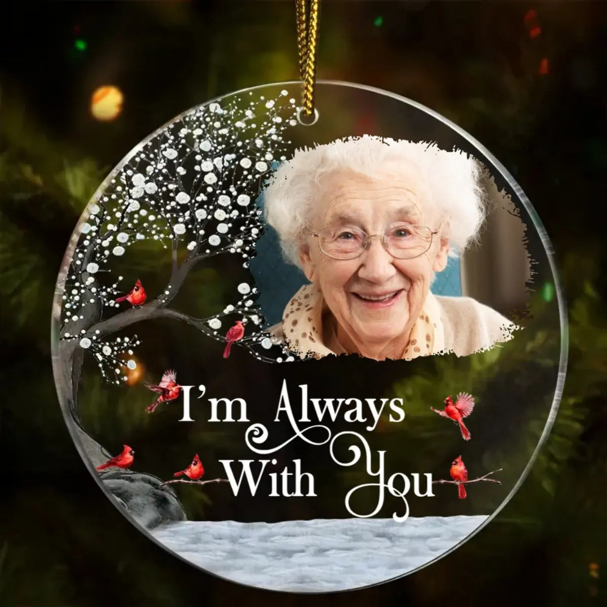 Family - I'm Always With You - Personalized Circle Ornament ornament The Next Custom Gift