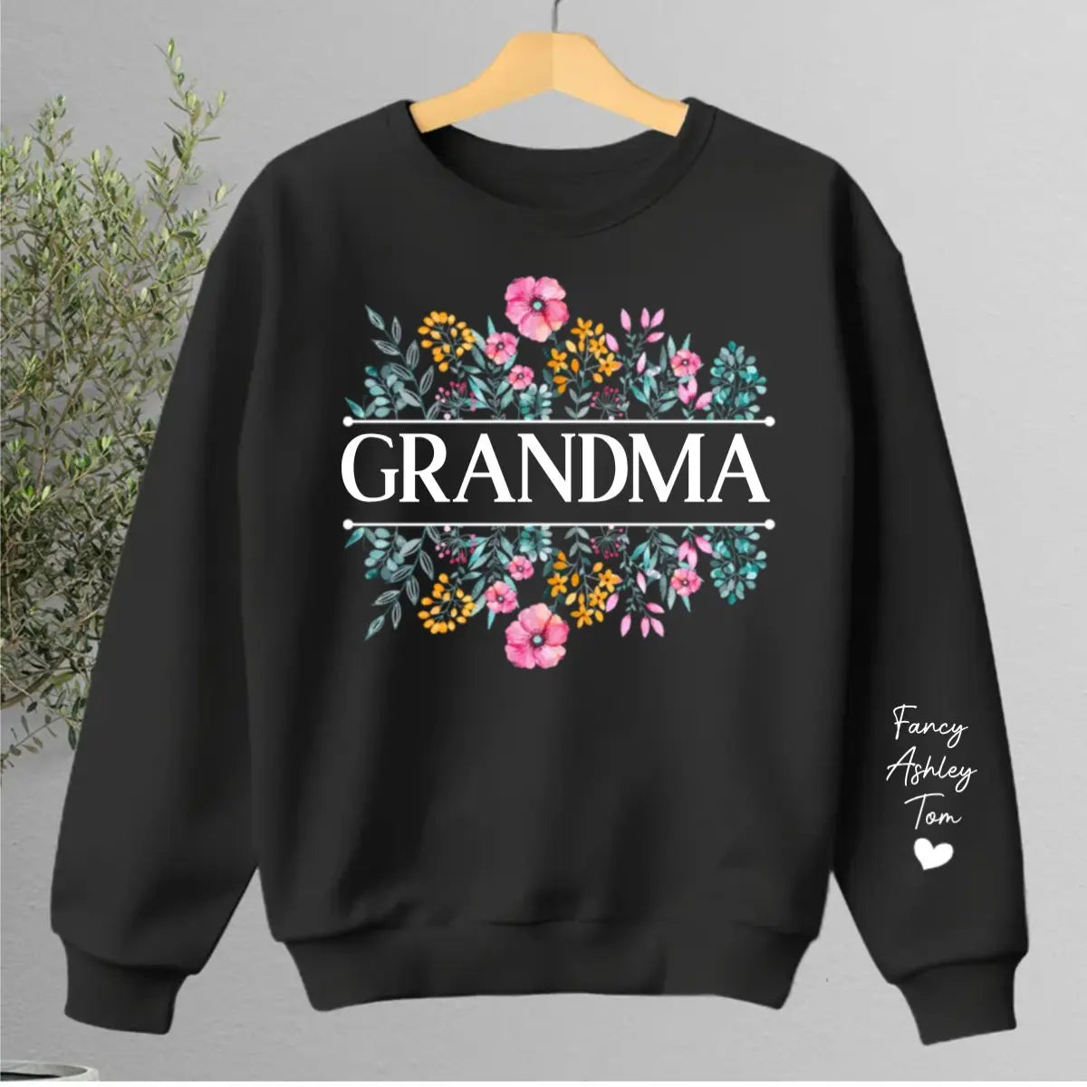 Family - In Grandma's Garden, Love Grows Like Flowers - Personalized Sweatshirt - The Next Custom Gift  Sweatshirt