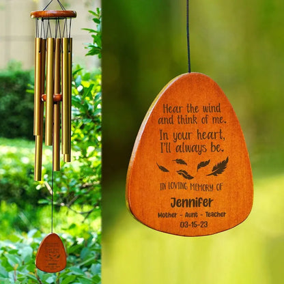 Family - In The Loving Memory - Personalized Wind Chimes Gifts Card The Next Custom Gift